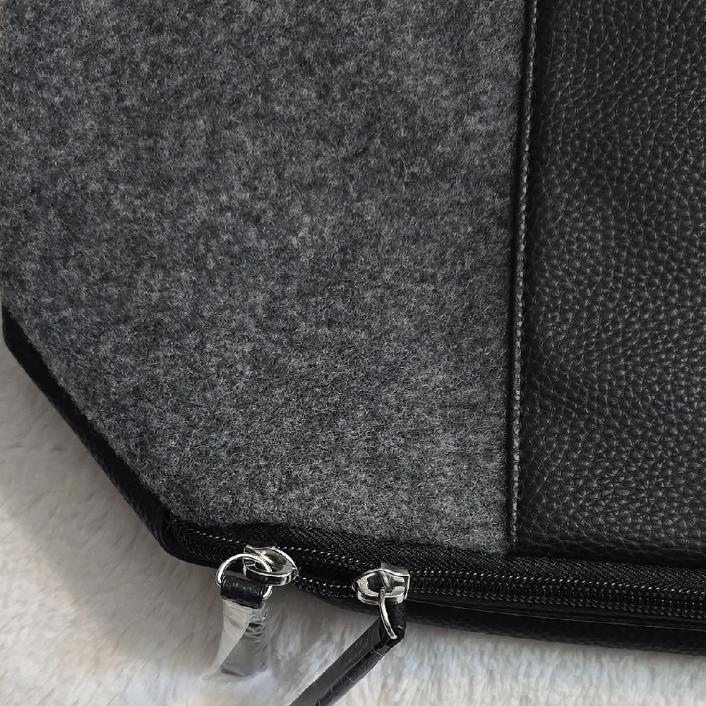 Gray and Black Laptop Bag with Zipper Closure